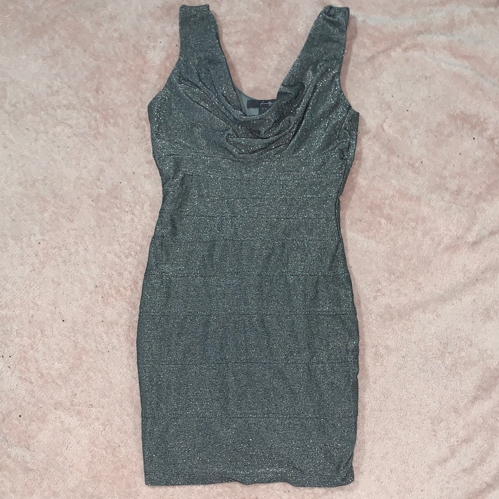 Elegant Gray Sleeveless Dress